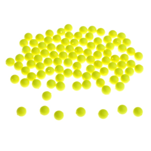 Pitycbo 100 Pieces Fishing Bobber Ball Display 6mm Yellow