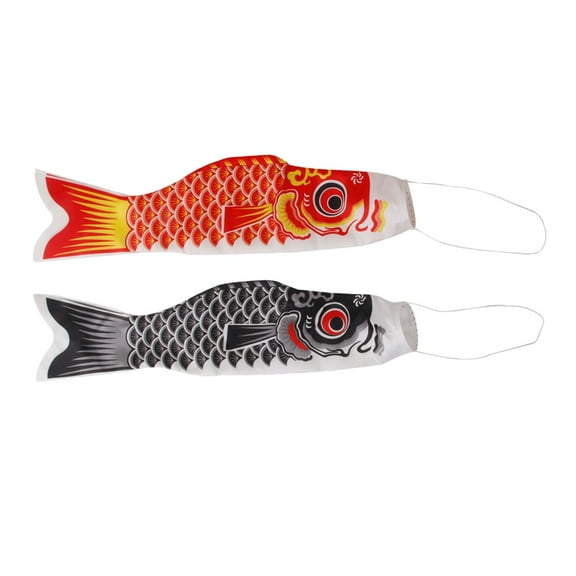 Pitycbo 2x Japan Koi Flag Carp Japanese Koi Banner Sail Backyard Yard