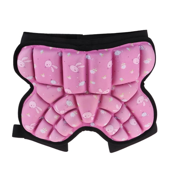 Pitycbo 3D Padded Hip Short Children Butt Pad EVA Paded Short Pant Pink