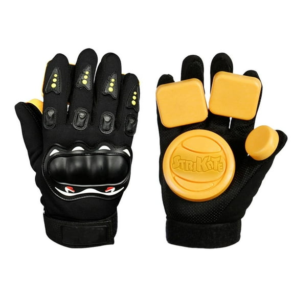 Pitycbo 4.33inch Longboarding Gloves with Protector Pucks Slide Roller
