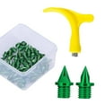 thumbnail image 1 of Pitycbo 50Pcs Track Shoe Spikes Track and Field Running Spikes 5mm Versatile with Wrench Green, 1 of 9