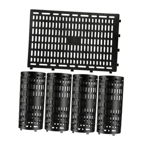 Pitycbo 5Pcs Expandable Plant Cover Garden Lawn Saplings Tree Trunk Guard Protectors Black