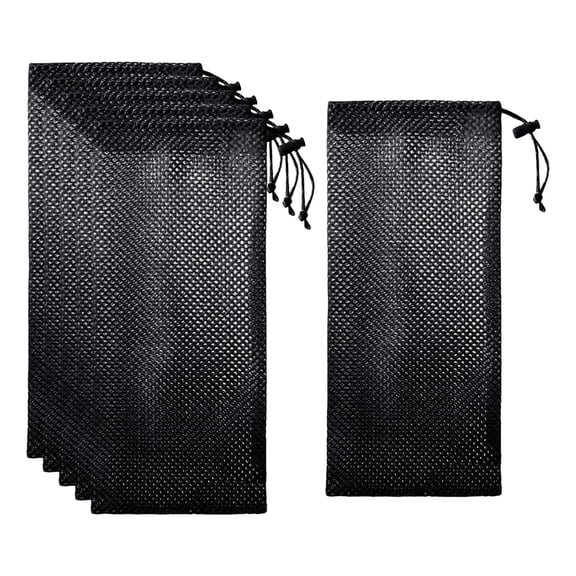 Pitycbo 6 Pieces Finch Sock Feeder Easy Cleaning Bird Feeder for Yard Garden Outdoor Black