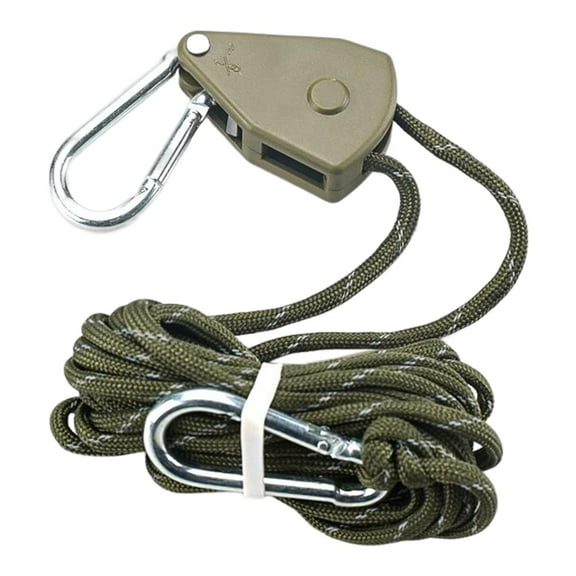 Pitycbo Awning Wind Rope Adjuster Tent Fixed Buckle Wind Rope Guy Rope for Hiking Canopy Green
