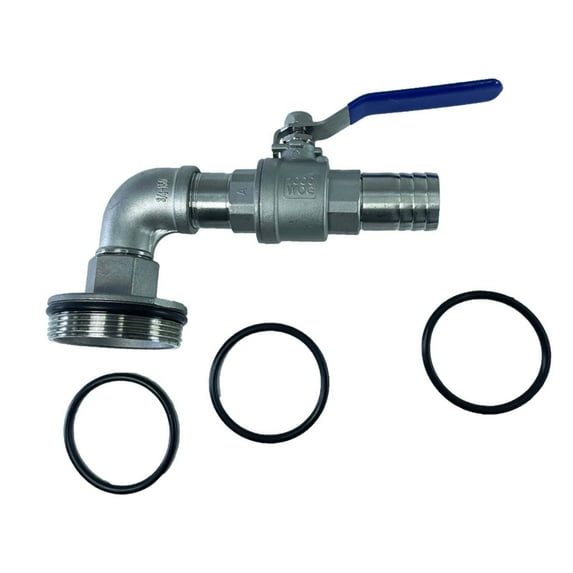 Pitycbo Ball Valve Dn50 Drum Faucet Barrel Spigot 2inch Thread for Water Length 15cm