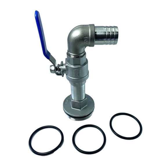 Pitycbo Ball Valve Dn50 Drum Faucet Barrel Spigot 2inch Thread for Water Length 18cm