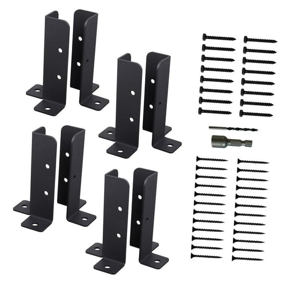 Pitycbo Bracket, Fence Post Anchor Bracket, Trellis Post Railing Post Bracket, 8Pcs
