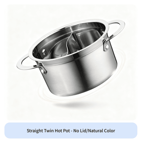 Pitycbo Divided Hot Pot Ramen Pot Single Serving Noodle Boiler Works on Gas Stove Kitchen Cookware for Students, Campers, Camping, Dorm Room, RV