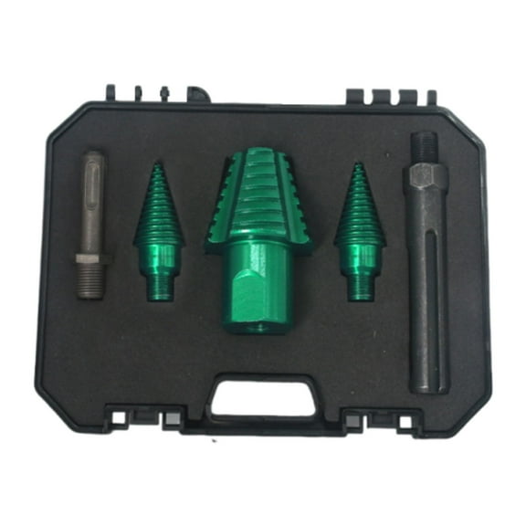 Pitycbo Firewood Log Splitter Drill Bit Set Camping Efficient Outdoor Wood Splitting Round Handle