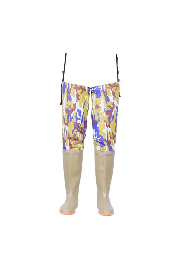 Fishing Boots, PVC Hunting Boots Buckle Hip Boots Waterproof for Farming Hunting Size 45