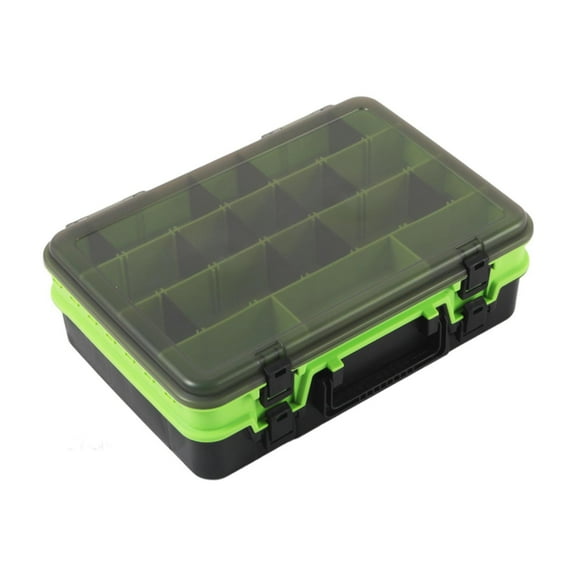 Pitycbo Fishing Tackle Box Fishing Accessories Box Large Multi Compartments Lure Box Green