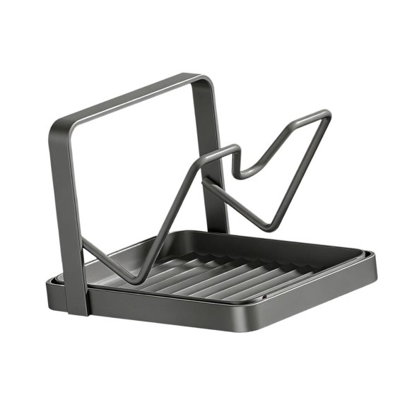 Pitycbo Kitchen Pot Lid Rack Lid and Spoon Rest Shelf for Kitchen Countertop Cooking Single Tier