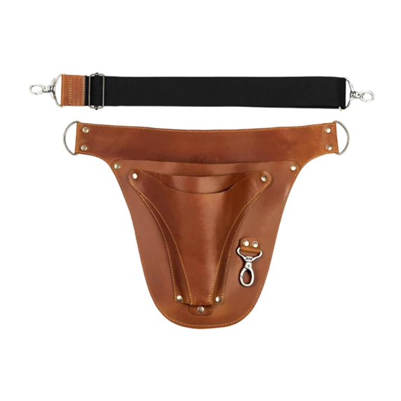 Pitycbo Tool Belt Garden Belt for Tools Gifts Waist Tool Organizer Leather Gardener Tool Brown