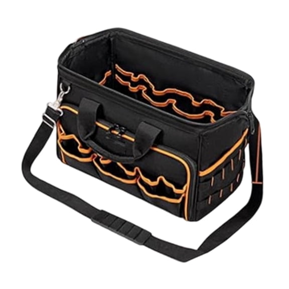 Pitycbo Tool Organizer Bag Durable Work Tote Wide Open Top Cleaning Carrier for Electrician, Mechanic, Home Repair, Workshop, Job Site