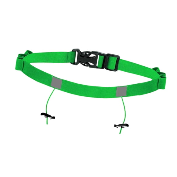 Pitycbo Triathlons Race Number Belt with Loop 6 Loops for Food Cycling Quick Release Green