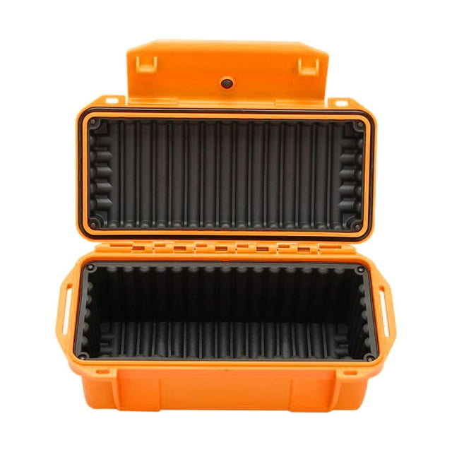 Pitycbo Waterproof Tool Box Container Camping Travel Impact Resistant Carrying Case Orange
