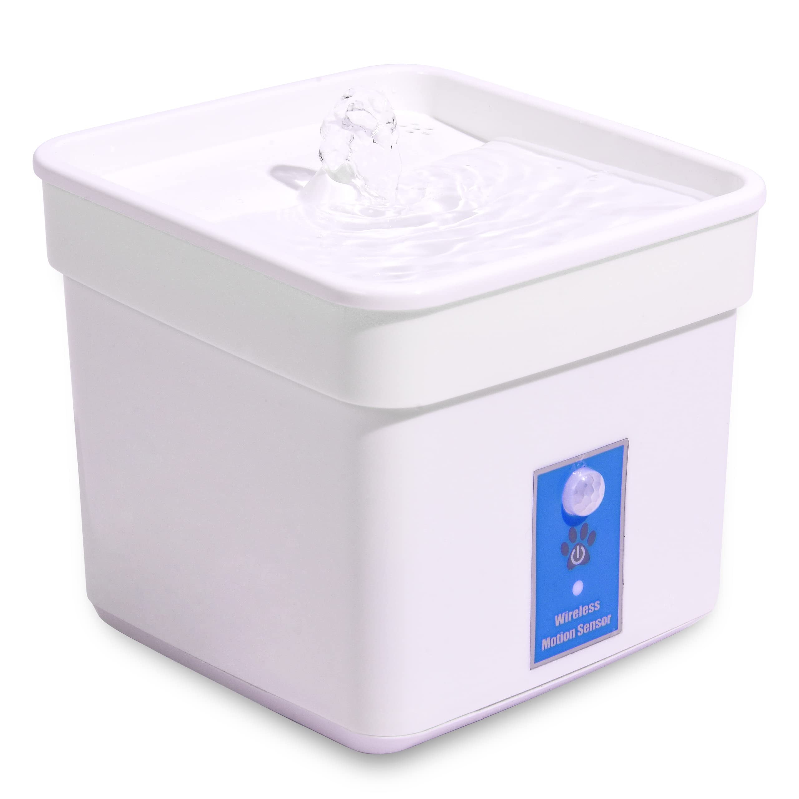 Piuiafey Wireless Cat Water Fountain,Battery Operated Cat Fountain with