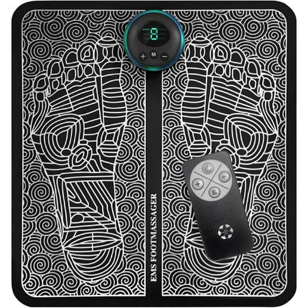 Piuiolu EMS Reshaping Foot Massager Mat Pad Portable Foot Massage Mat Muscle Blood Circulation Spa Blood Circulation Improve Pain Relief with Remote