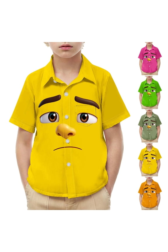 12 Years Boys Short polo Sleeve Teen Funny Graphic Shirts Tops Pocket Pullover T Shirts Yellow Size 12 Years