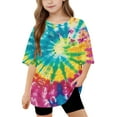thumbnail image 1 of Piuwrlz 12 Girls T Shirts Girl Shirts Tops Loose Tie Dyeing Teen Graphic T-Shirts Multicolor Size 12 Years, 1 of 8
