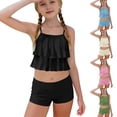 thumbnail image 1 of Piuwrlz 14-15Years Girls Swimsuit Teen Swimming Suit 2PC Swimwear Pink Size 14-15Years, 1 of 10