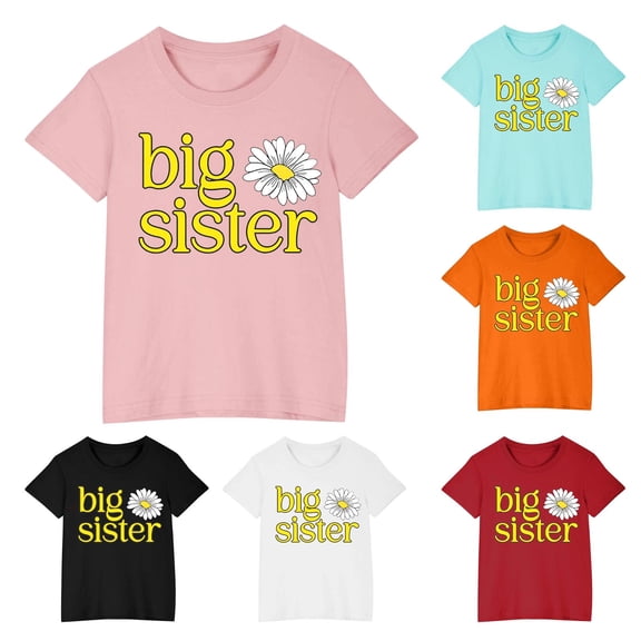 Piuwrlz 3 Years Girls Short Sleeve T-Shirt Toddler Summer Printed T Shirt White Cotton Crew Neck Shirt Top White Size 3 Years