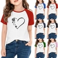 thumbnail image 1 of Piuwrlz 4 Years Toddler Short T Shirt Sleeve Girls Black T-Shirt Crew Neck Shirt Top Black Size 4 Years, 1 of 8