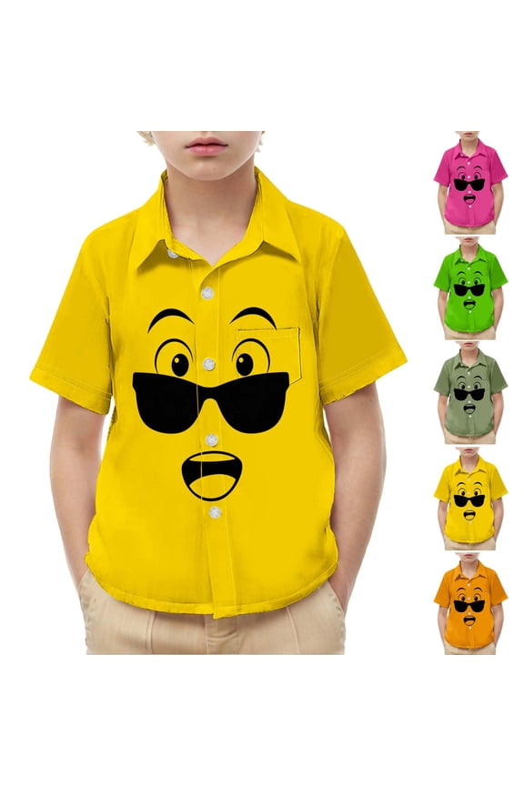 5 Years Boys Short polo Sleeve Toddler Funny Graphic Shirts Tops Pocket Pullover T Shirts Orange Size 5 Years