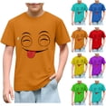 thumbnail image 1 of Piuwrlz 9 Boys Short T-Shirts Sleeve Teen Funny Graphic Shirts Tops Boy Funny Graphic Shirts Pullover T Shirts Orange Size 9 Years, 1 of 7