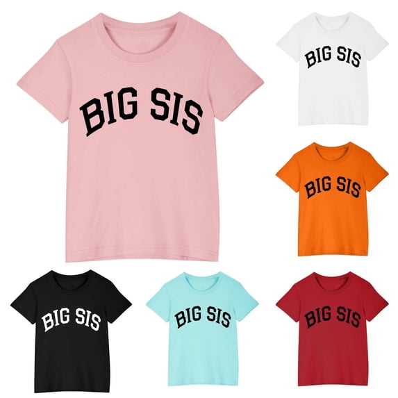 Piuwrlz 9 Years Girls Short Sleeve T-Shirt Teen Summer Printed T Shirt Orange Cotton Crew Neck Shirt Top Orange Size 9 Years