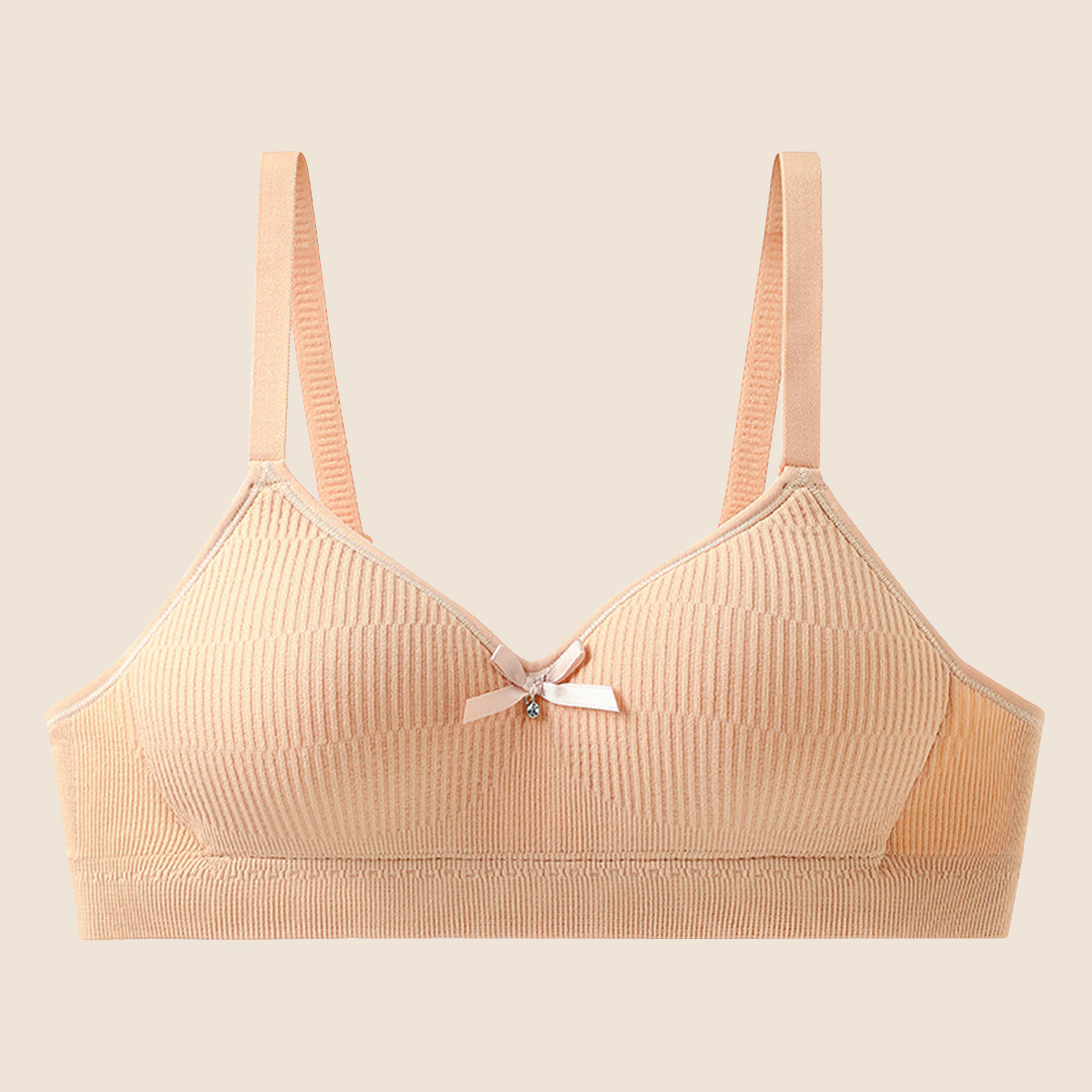 Piuwrlz Big Girls Chest Underwear Teen Kids Breathable Bra Comfortable Breathable Sports Bras Beige Size 16 Years