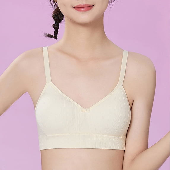 Piuwrlz Big Girls Chest Underwear Teen Kids Breathable Bra Comfortable Breathable Sports Bras Beige Size 17 Years