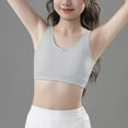 thumbnail image 1 of Piuwrlz Big Girls Chest Underwear Teen Kids Breathable Bra Comfortable Breathable Sports Bras Gray Size XL, 1 of 6