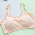 thumbnail image 1 of Piuwrlz Big Girls Chest Underwear Teen Kids Breathable Bra No Traces Sports Bras Beige Size 12 Years, 1 of 3