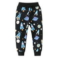 thumbnail image 1 of Piuwrlz Black Sweatpants Toddler Boys Cotton Jogger Pants Cotton Pant Black Size 90/2Y, 1 of 6