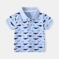 thumbnail image 1 of Piuwrlz Blue polo Shirt Boys School Uniform T-Shirt Round Neck Lapel Collar Shirt School Uniform T Shirt Blue Size 3 Years, 1 of 3