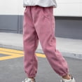 thumbnail image 1 of Piuwrlz Boys Jogger Pants for Kids Sweatpants Corduroy Pant Pink Size 7-8Years, 1 of 7