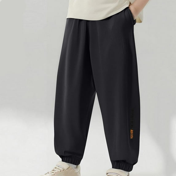 Piuwrlz Boys Jogger Pants for Kids Sweatpants Long Pant Black Size 14 Years