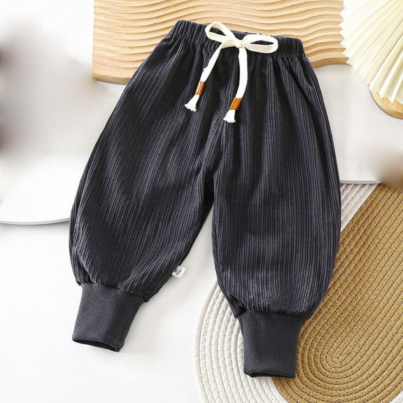 Piuwrlz Boys Jogger Pants for Kids Sweatpants Loose Pant Gray Size 9 Months