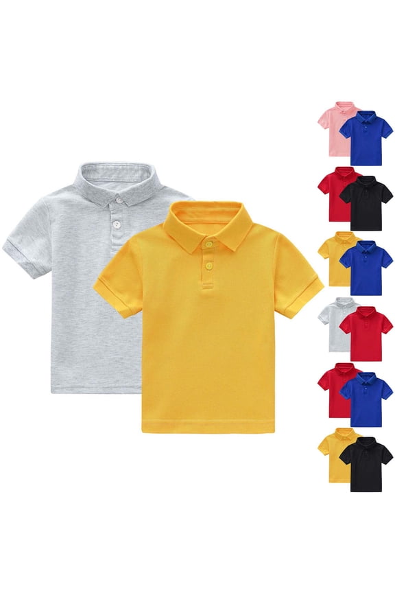 Boys polo Shirt 4 Years for Kids School Uniform Shirt Round Neck School Uniform T Shirt Blue Size 4 Years
