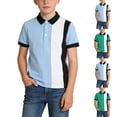 thumbnail image 1 of Piuwrlz Boys polo Shirt 9 Years for Kids School Uniform Shirt Lapel Collar Button Shirt School Uniform T Shirt Green Size 9 Years, 1 of 8