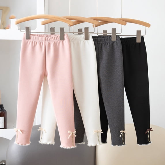 Piuwrlz Casual Play Leggings Girls Plain Pants Yoga Pant Pink Size 10 Years