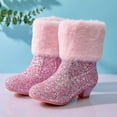 thumbnail image 1 of Piuwrlz Children's Boots Girls Winter Shoes Pink Size 28, 1 of 9