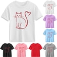 thumbnail image 1 of Piuwrlz Girl Graphic Shirts Tops Girls Short T-Shirts Sleeve Cotton Pullover Gray Size 9 Years, 1 of 10