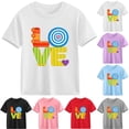 thumbnail image 1 of Piuwrlz Girl Graphic Shirts Tops Girls Short T-Shirts Sleeve Cotton Pullover Red Size 9 Years, 1 of 10