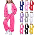 thumbnail image 1 of Piuwrlz Girls 2PC Sweatshirt Sets Kids Pattern Outfit Sets Sweatshirts and Pants Red Size 10-11Years, 1 of 5