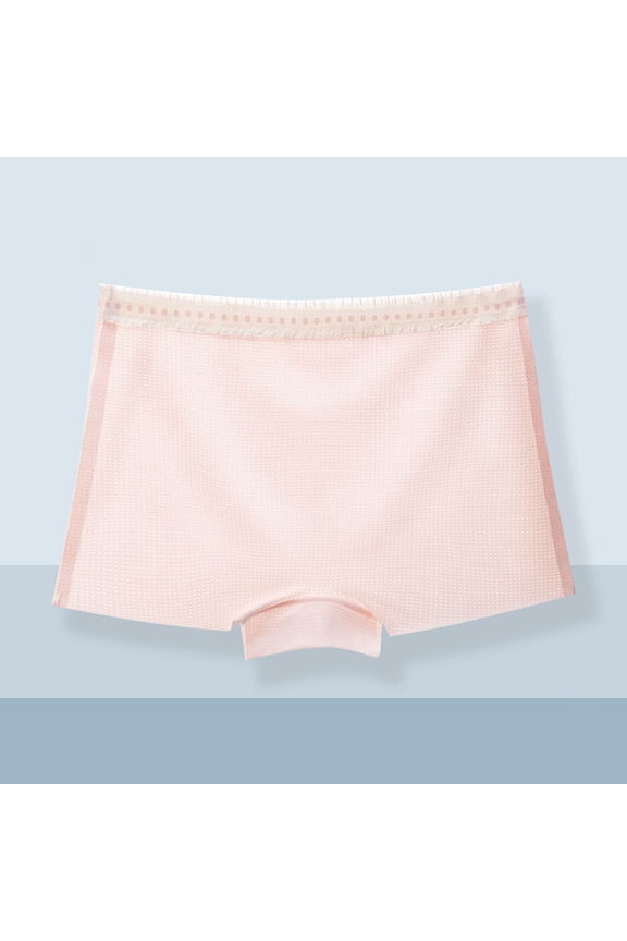 Girls Boxer Briefs Teen Underwear Solid Color Cotten Panties Pink Size 12 Years