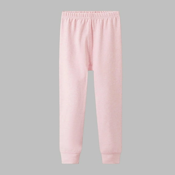 Piuwrlz Girls Boys Fleece Pants for Kids Long Thick Plush Sweatpants Velvet Solid Color Pink Size 9 Years