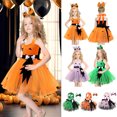 thumbnail image 1 of Piuwrlz Girls Cos Perform Dress for Girl Halloween Party Dresses Orange Size 8-10 Years, 1 of 8