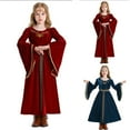 thumbnail image 1 of Piuwrlz Girls Halloween Party Dresses Kids Girl Cos Perform Dress Blue Size 5-6 Years, 1 of 4
